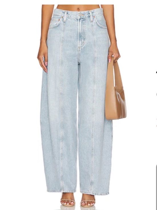 Agolde Denim - AGOLDE Kristen High-Rise Barrel Jeans in Light Blue Women’s Size 27